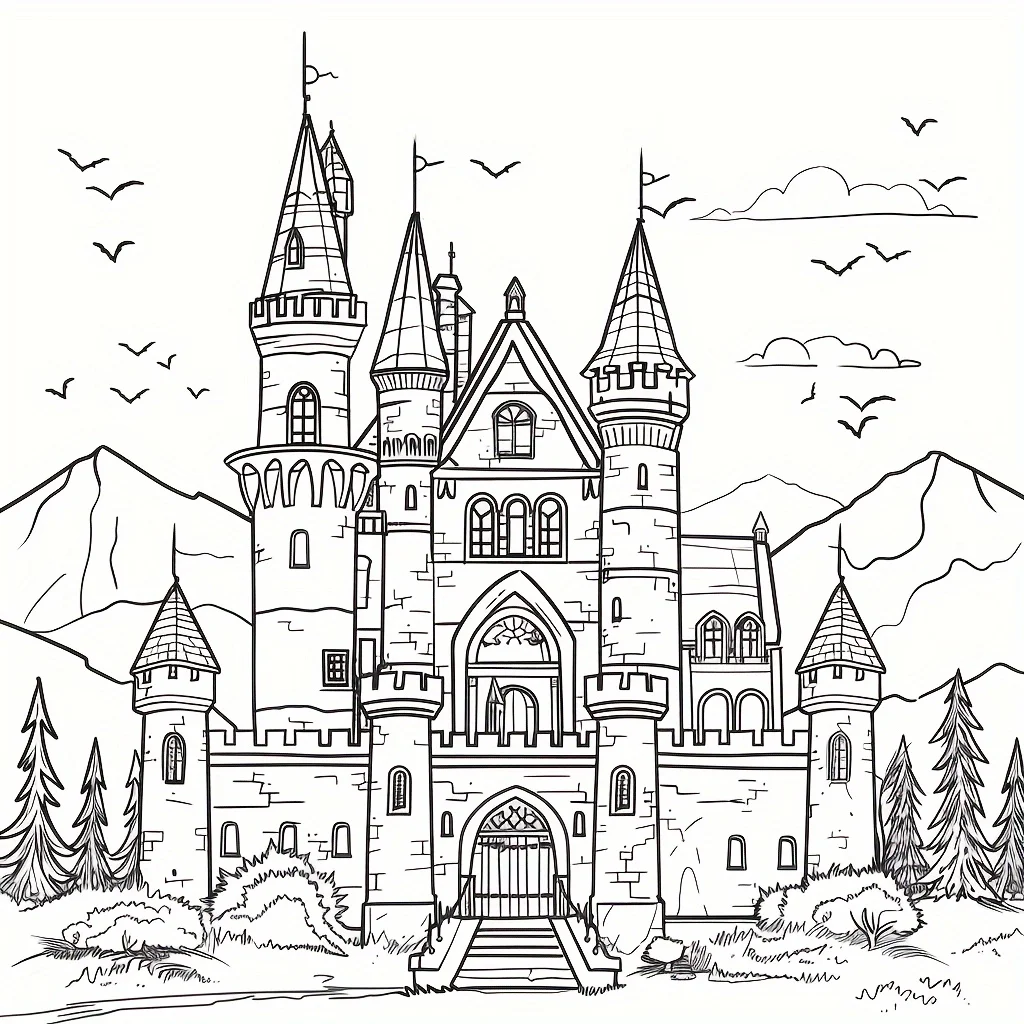 كتاب تلوين البيوت الساحرة للبالغين - ورق سميك، 20 صفحة، هدية مثالية لتقليل التوتر للبالغين، 20 × 20 سم 25 صفحة