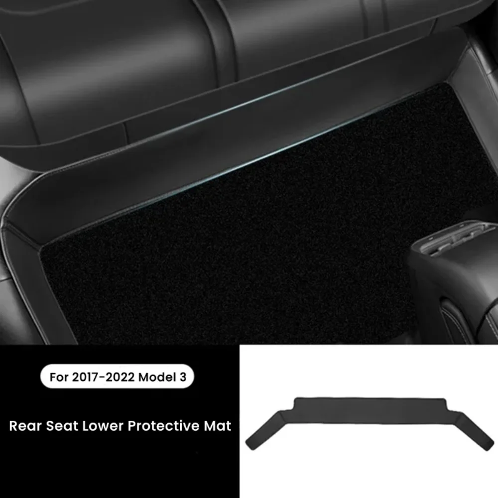 

Full Surround Rear Seat Protective Mat Stain-Resistant Durable Seat Lower Protector Leather for Model Y Model 3