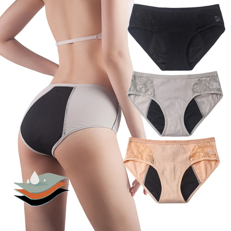 Women Underwear Period Menstrual Panties Physiological Pants Cotton Absorb Water Quick-dry Briefs Female Lingerie