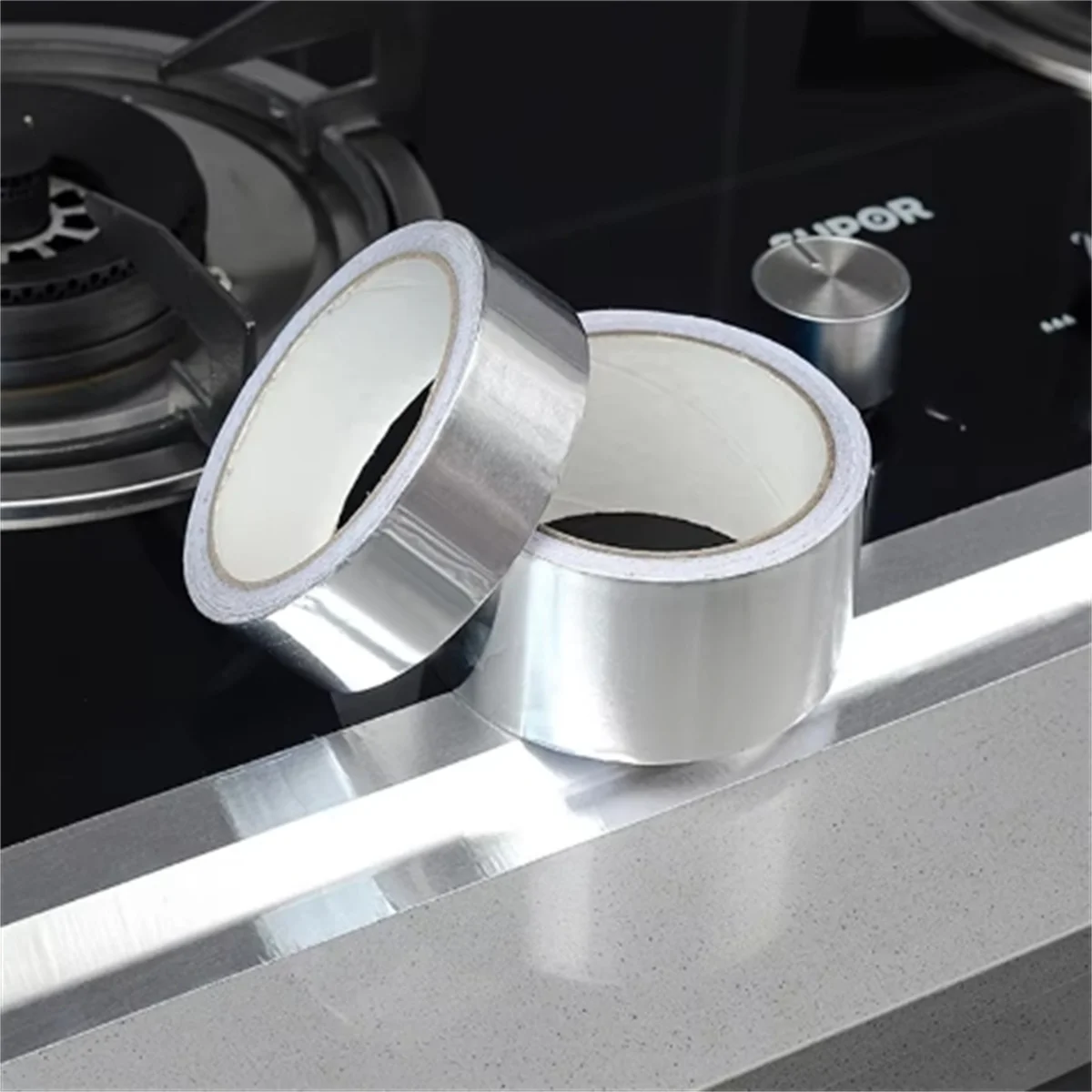 High Temperature Resistance Aluminum Foil Tape Kitchen Pipe Repair Tape Adhesive Sealing Foil Heat Insulation Leak Proof Tape