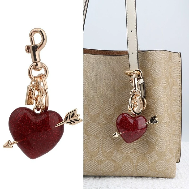 

New Creative Bag Pendant Key Buckle Red Love Pendant Ornament Fashionable Love Bag Pendant Fashion Bag Parts Accessories
