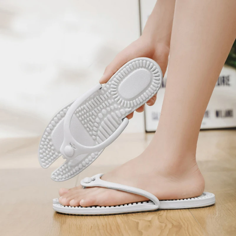 

Ladies Slippers Travel Portable Folding Hotel Bath Lightweight Slippers Lovers Beach Outside Flip Flops Men Shoes Slides