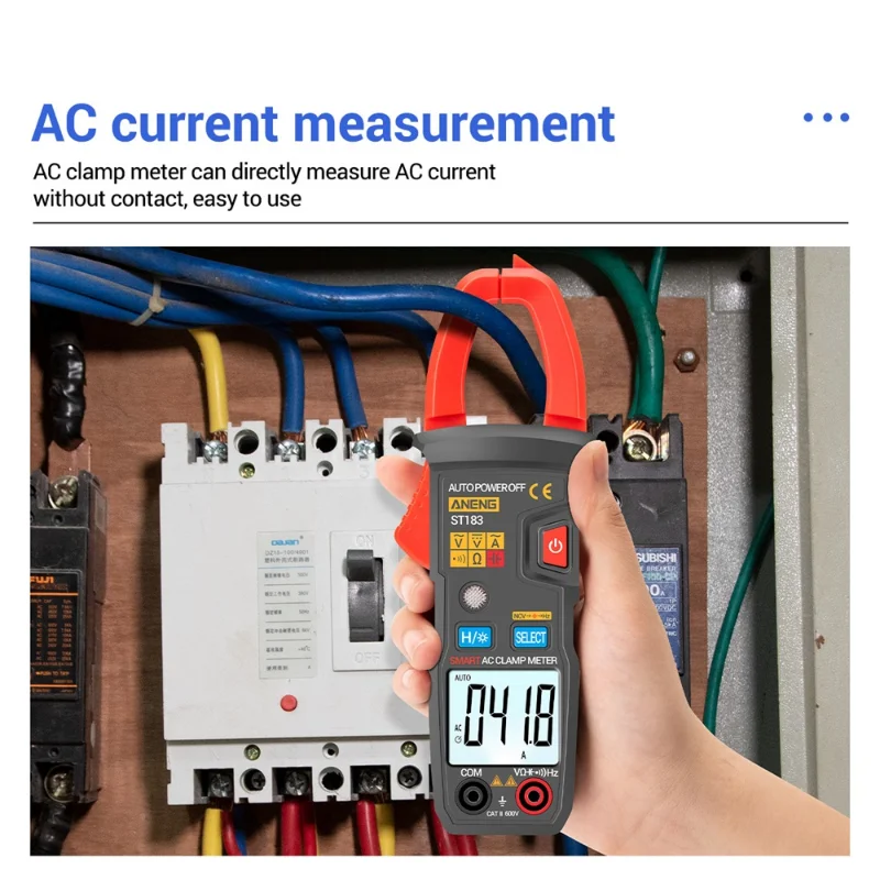 ST181/ST182/ST183 4000 Counts Digital Clamp DC/AC Current Multimeter Ammeter Voltage Tester Car Amp Hz Capacitance NCV Ohm Test