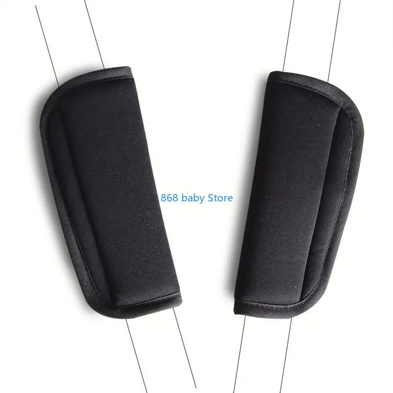 29EE Strap Cover for Baby Stroller & Pushchair Shoulder Pads Covers 2PCS for Mostly Brand Infant Stroller Car for Seat Belt