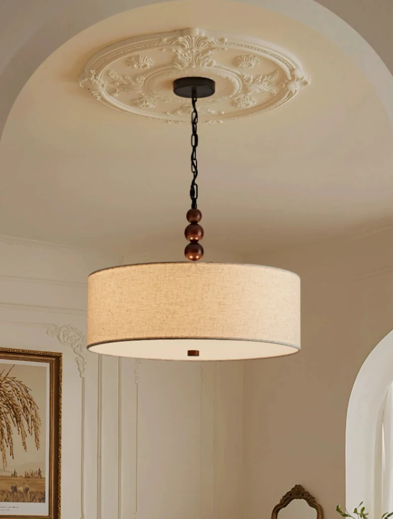 French Fabric Bedroom Dining Room Chandelier Retro
