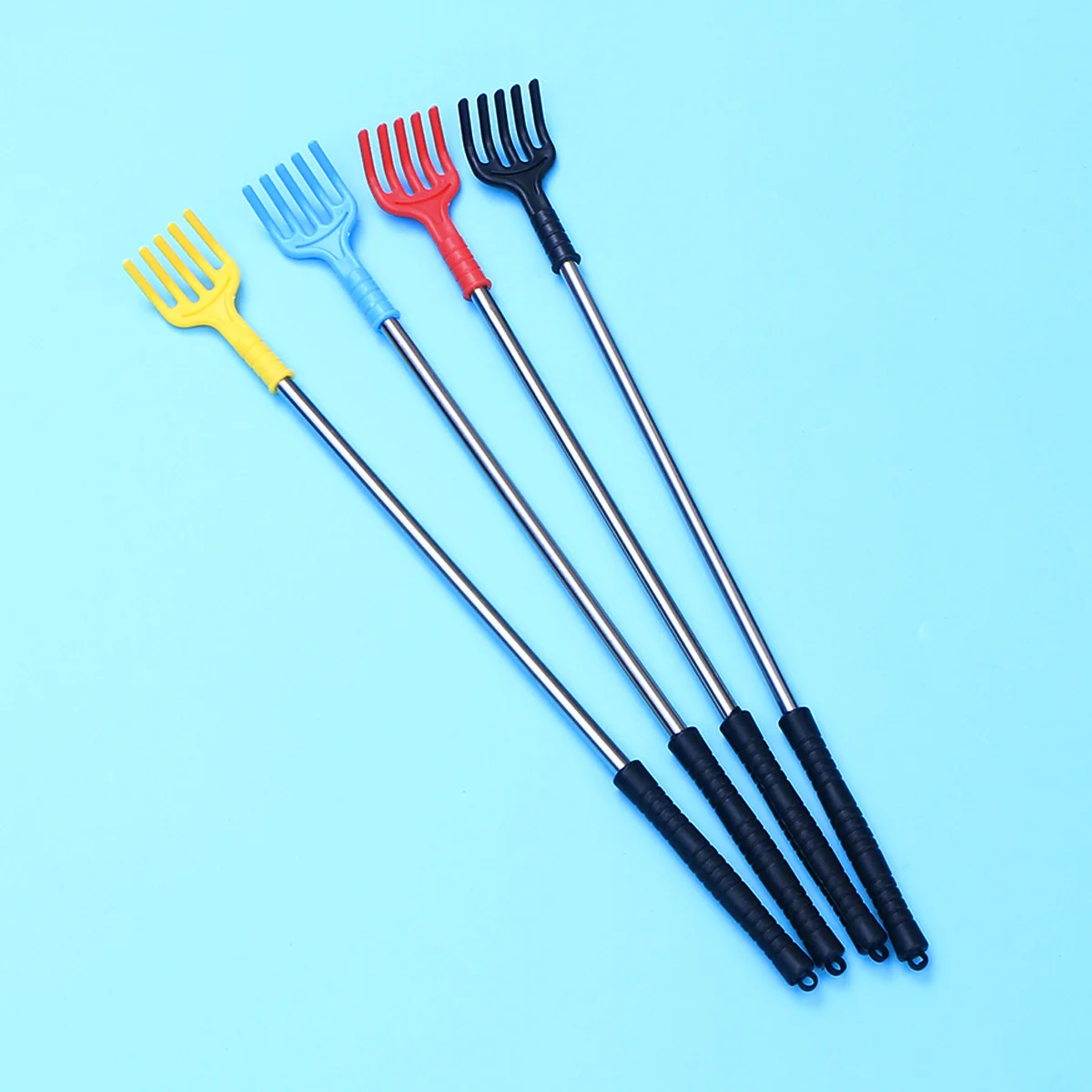 Rascador de espalda de Metal, mango de rascador corporal a prueba de herrumbre, diseño ergonómico, alivio de la picazón, palo de masaje de manchas difíciles de alcanzar, 2 uds.