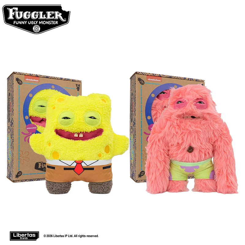 Fugglers Originales, Monstruos Divertidos y Feos, Peluches Fuggler, Monstruo Dentado Fuggler, Muñecos de Peluche de Bob Esponja, Patrick Star