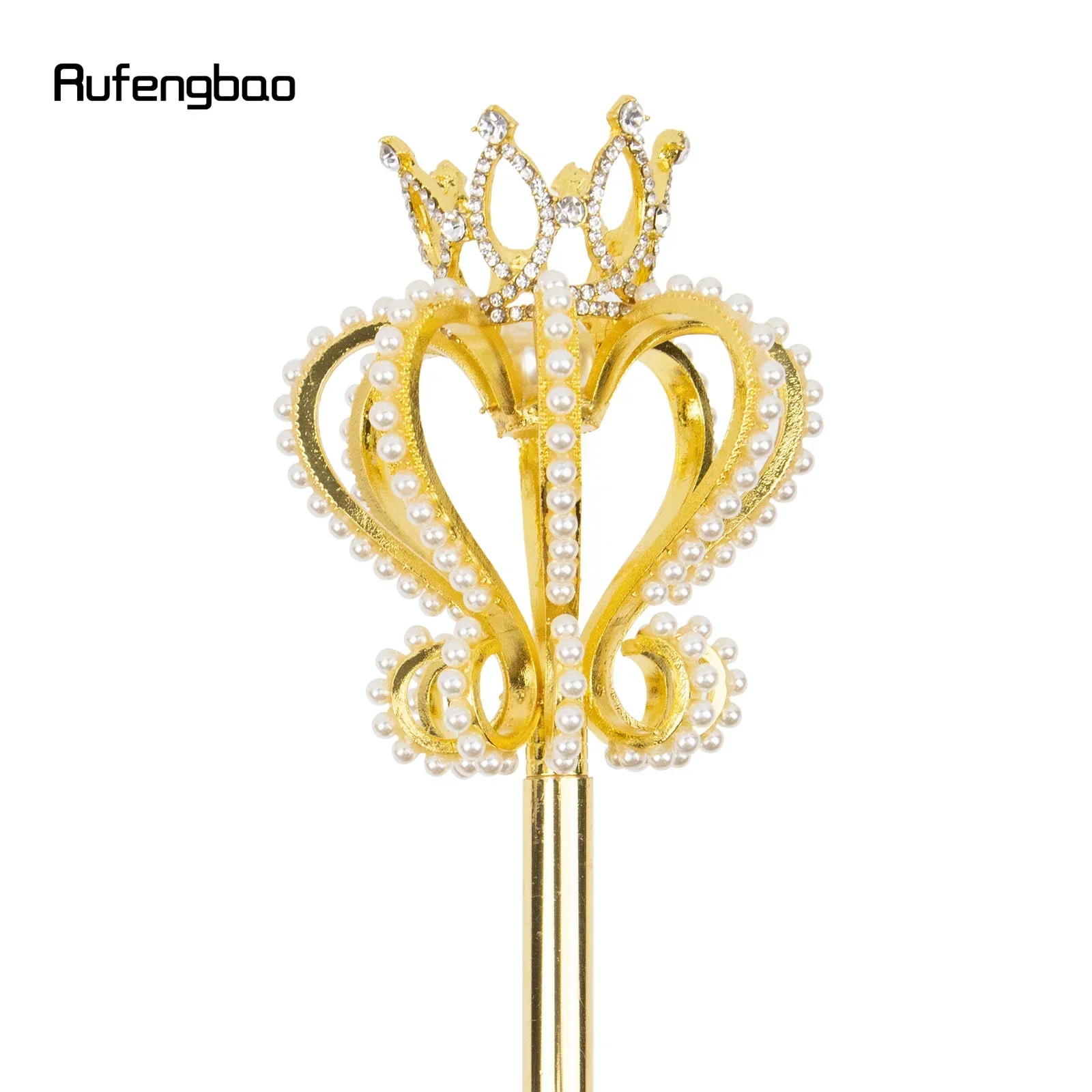 عصا أوراق سبيكة بيضاء ذهبية لفتاة الأميرة الصولجانات للأطفال عصا الملاك للحفلات التنكرية لمرحلة الأداء قصب 50 سنتيمتر #3