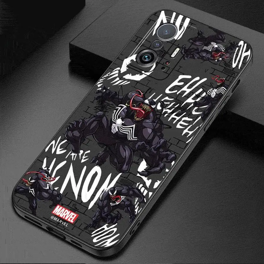 Marvel Spider Man Venom Logo Phone Case for Xiaomi Mi 11 Lite 12T 11T 10T Pro 12 12X 13 14 Pro 13 Lite Silicone Cover