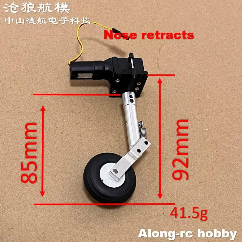 Train d'atterrissage rétractable 107g, amortisseur de nez de 92mm, hauteur principale LG 73mm pour avion RC 1-2kg, avion EDF, pièce de rechange pour modèle de bricolage