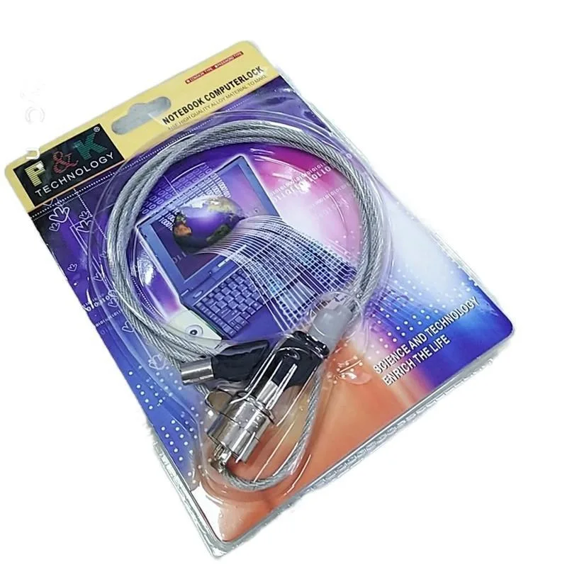 FK Laptop Security combination Lock Laptop Chain With Key Laptop Security Lock  Standard  Keyhole Generic computer lock