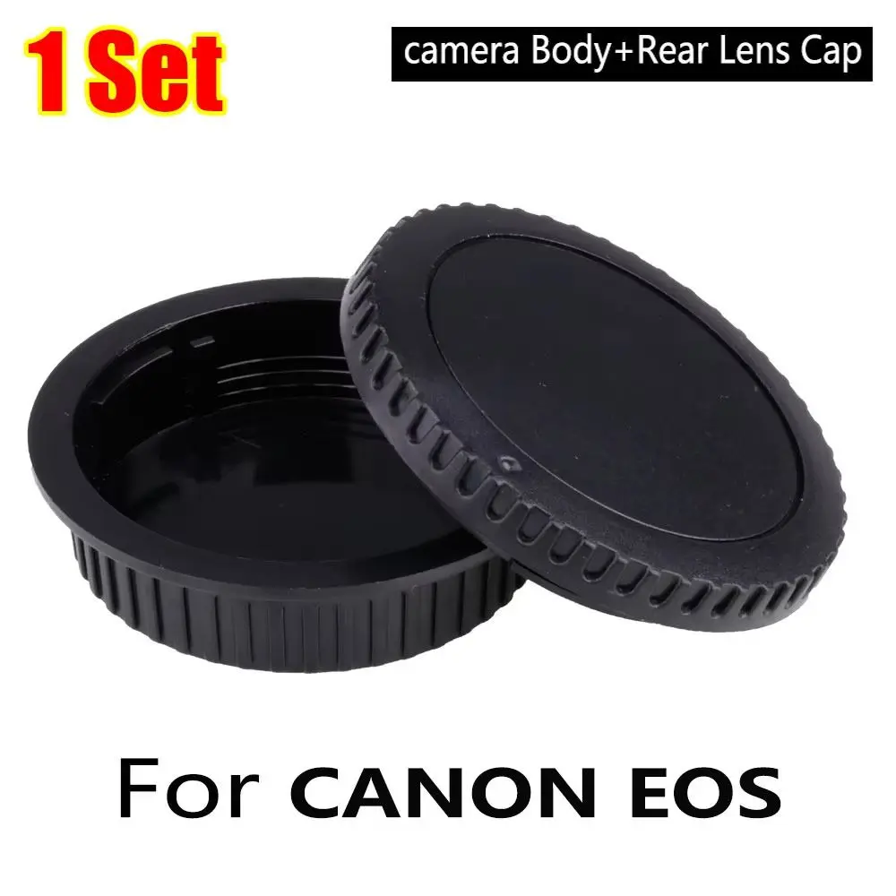1Set Cap Set Camera Cap Cover Camera Lens Photography Accessories Rear Lens Cap for Canon 700D70D 6D2 5D4 1DX DSLR