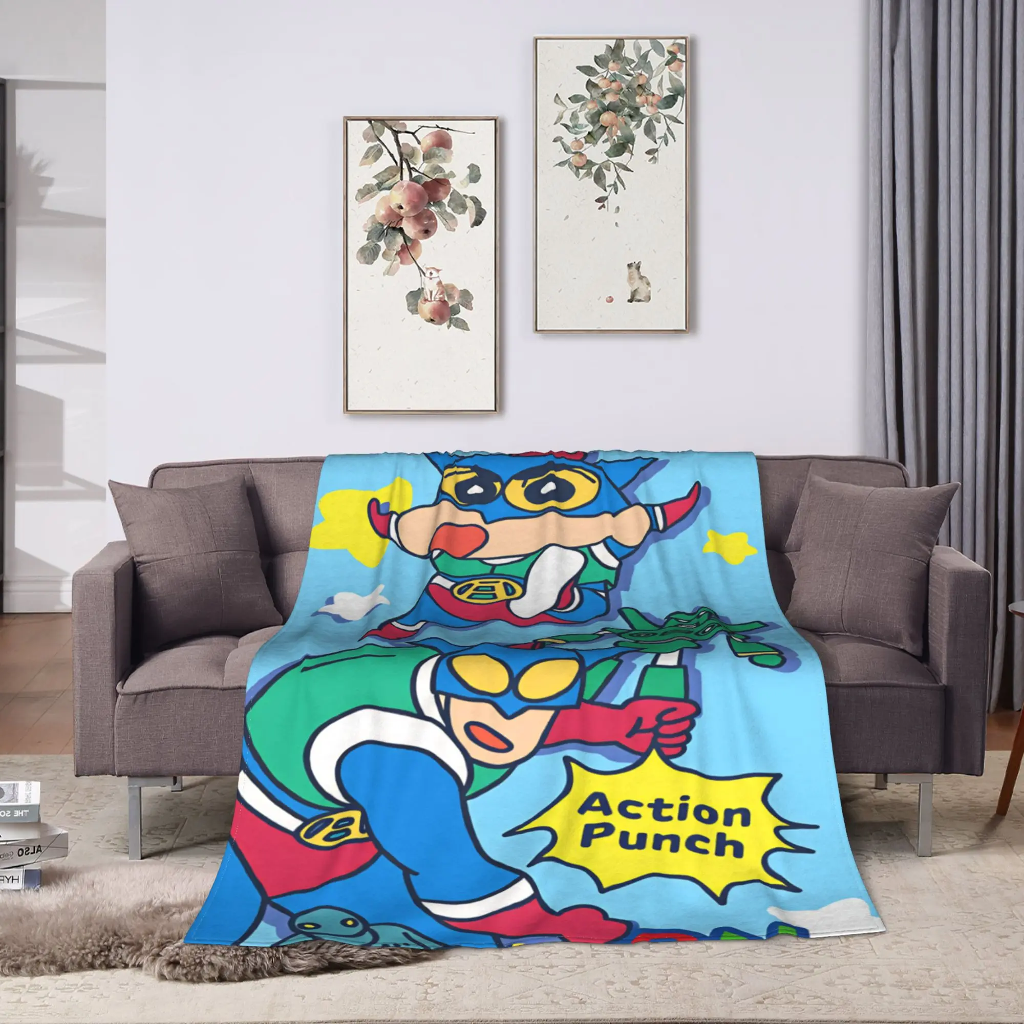 Crayon Shin-chan  Blanket  Super Warm Comfortable Plush Bedding Throws For Couch Bed Picnic Flannel Bedspread Bed Cover