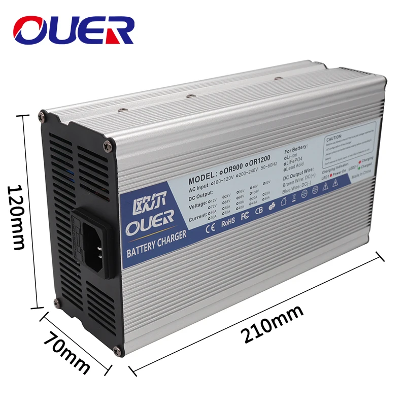 84V 10A Li-ion Chargers Lithium Battery Charger For 72V 74V 20S Lithium ion Battery Highpower Smart Fast Charge