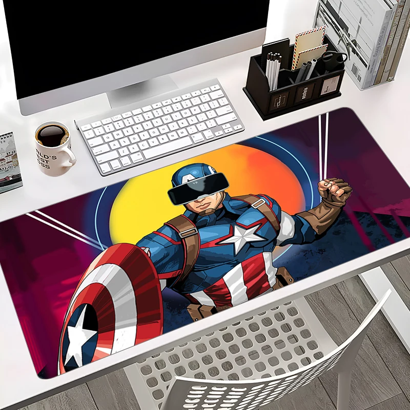 

Marvel Captain America Mouse Pad Laptop Accessories Gamer Mousepad PC Keyboard Decorative Table Mat Computer Office Mouse Mats