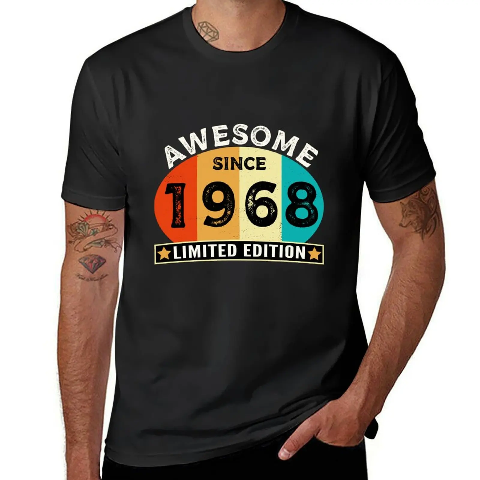 

54th birthday Vintage Awesome Since 1968 Limited Edition T-Shirt plain quick drying men t shirt