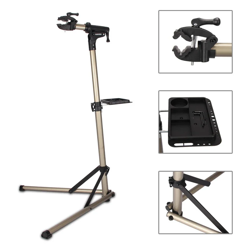 

Bike Rack Holder Storage Bicycle Repair Stand Aluminum Alloy Bike Work Stand Professional Bicycle Repair Tools Adjustable Fold
