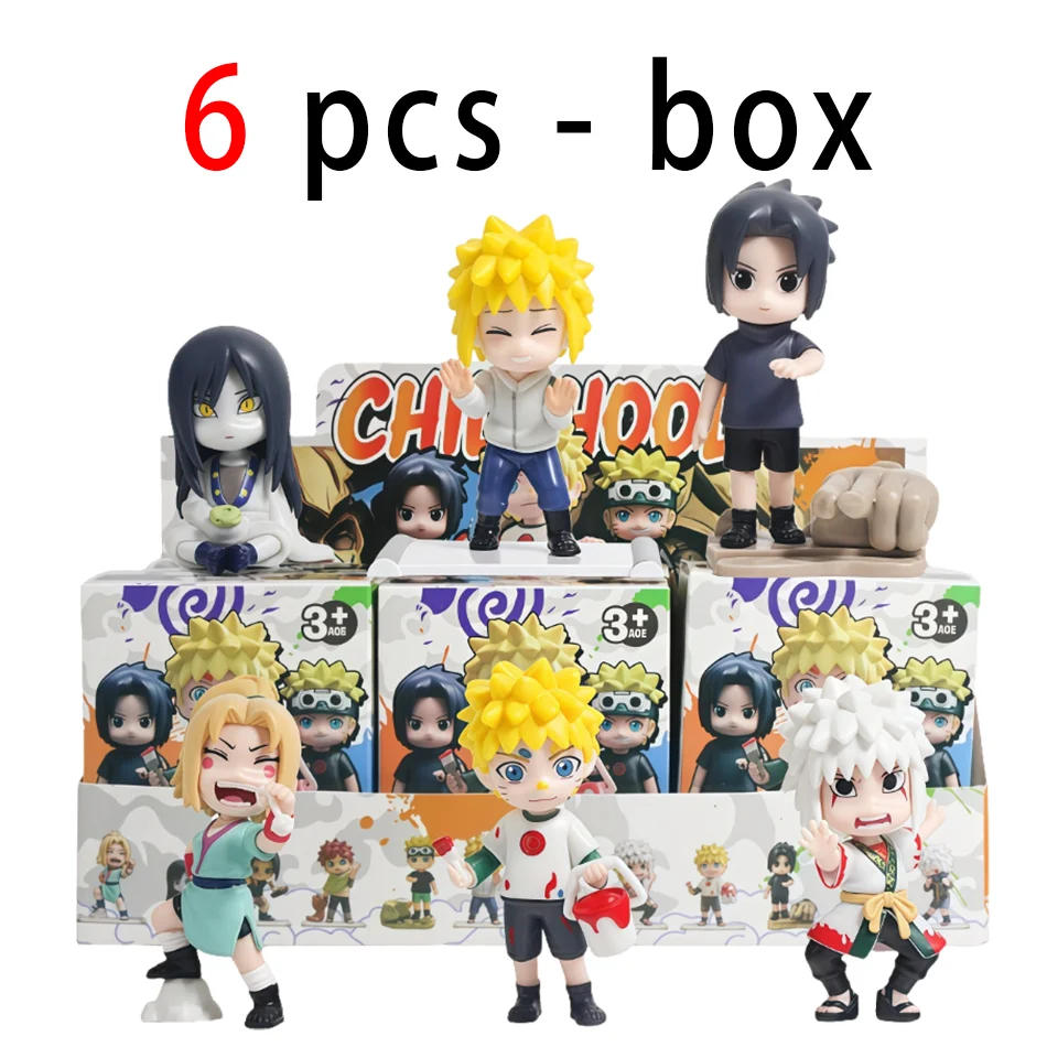 Blind Box Naruto Shippuden Childhood Series Uzumaki Naruto Q Version Guess Toys Bag Ornament Figurines Home Decor Desktop view 3