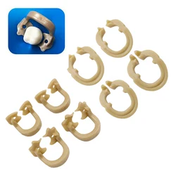 Dental Rubber Barrier Clip Rubber Dam Clamps Deciduous Teeth Clamp Resin Material Dentist Tools for Dental Lab 4Pcs/Set