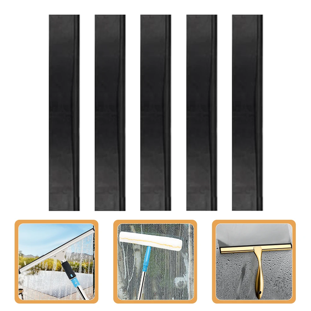 

5 Replacement Rubber Strips for Glass Squeegee 45CM Durable Material Window Cleaning Tools Squeegee Refill Blades