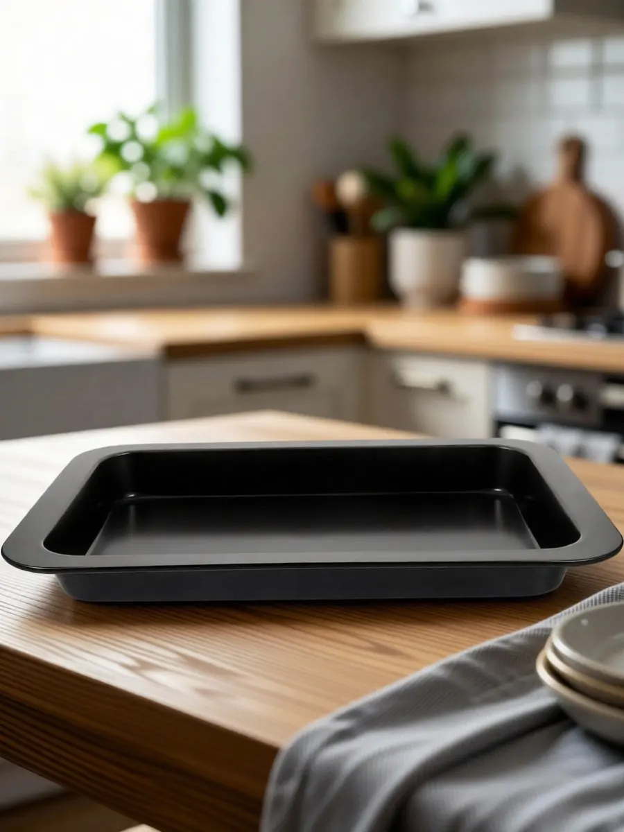 Carbon Steel Rectangle Baking Pan Nonstick Oven Tray Light Weight Quick Heating for Home Bakery Restaurant Cookie Cake Sheet Pan