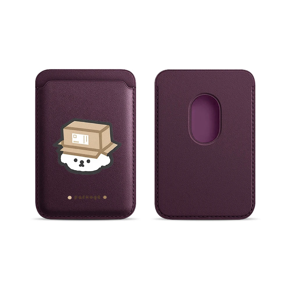 Puppy Leder-Kartenetui Handyhülle Kartenhalter für Magnetische Hülle Geeignet für alle iPhone Magsafe Karten-Handy-Rückseiten-Taschen – Detail 12