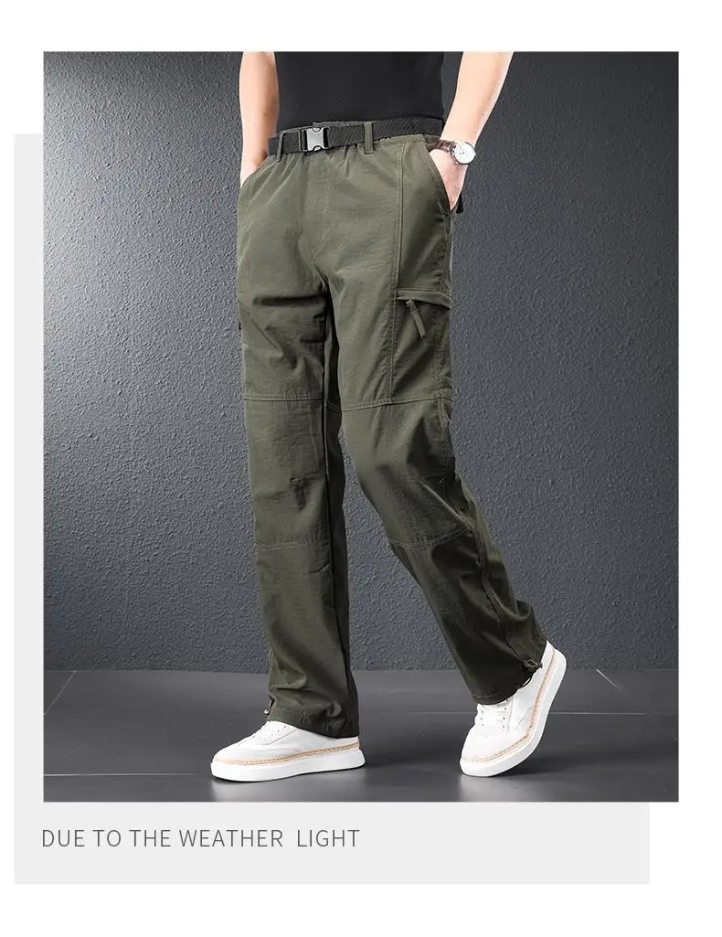 2026 neue Wandern Hosen Männer Frühling Sommer Eis Seide Kühlung Leichte Outdoor Casual Hosen für Männer Schnell Trocknend Angeln Reise Hosen – Detail 9