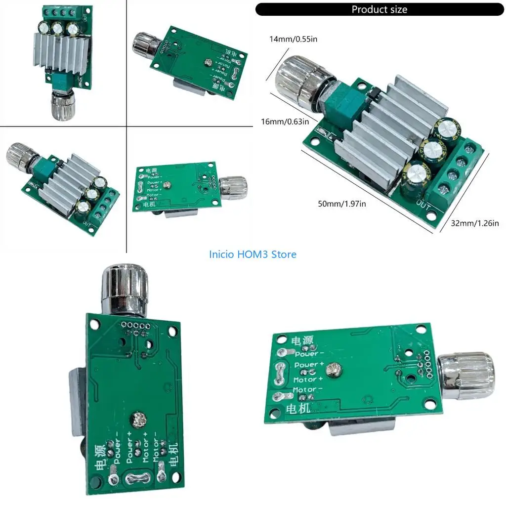 A5YD Motor Speed Controller 12V 24V 10A Electronic Speed Regulator Control Swi