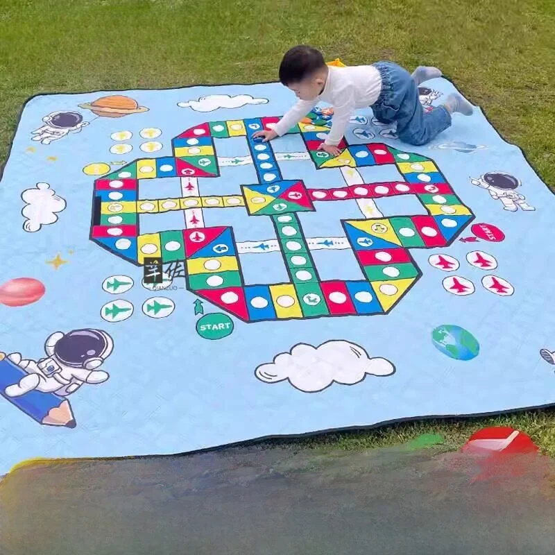 

Thickened Outdoor Picnic Mat Portable Barbecue Waterproof Mat Three-in-One Flight Chess Mat Moisture-proof Mat for Camping Tr...