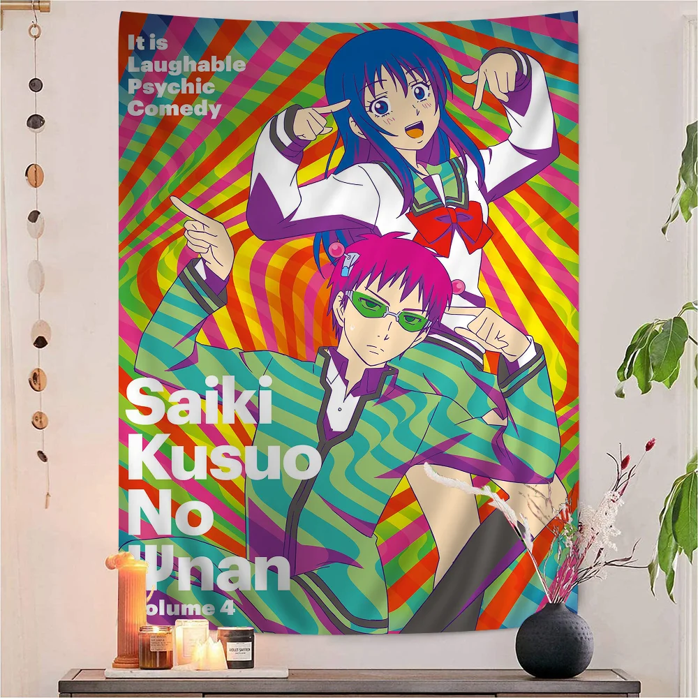 The Disastrous Life Of Saiki K Saiki Kusuo Wall Tapestry Bohemian Wall Tapestries Mandala Wall Hanging Home Decor