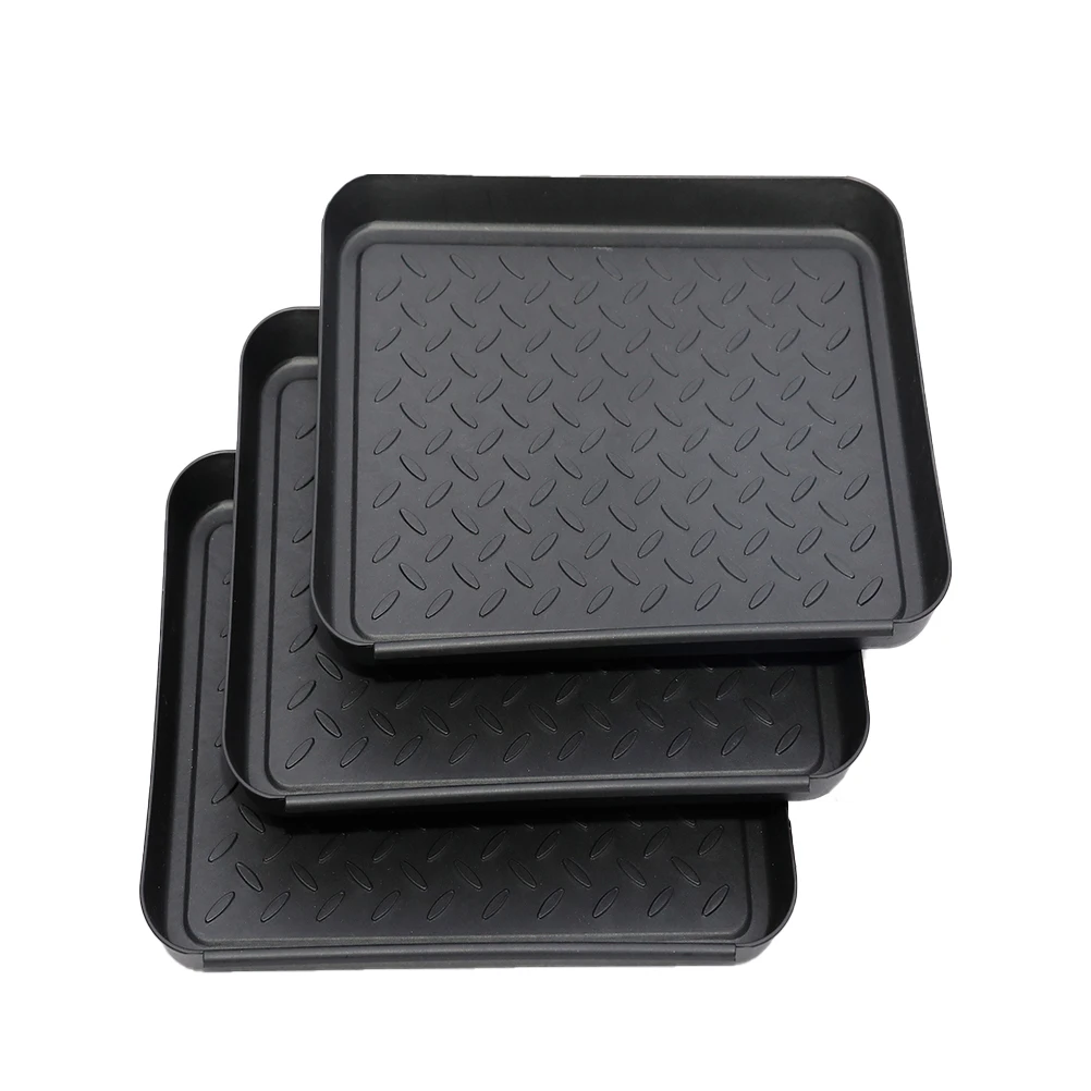 

3PCS Plastic Shoe Trays Durable Stackable Space Saving Great for Shoes Cleaning Gardening Plants Pet Use Storage Plates Serving