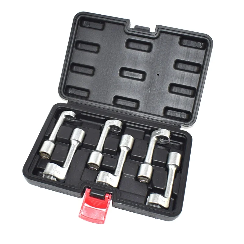 L-shaped Opening Hexagonal Slotted Oxygen Sensor Wrench Diesel Fuel Injection Pipe Socket for BMW Benz Volkswagen