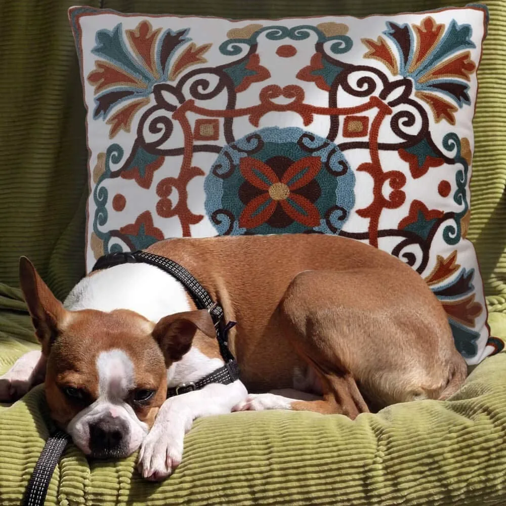 Inyahome Boho وسادة تغطي المخدة الزخرفية مربع التطريز رمي وسادة شل مجموعة ل أريكة الأريكة مقعد السرير غرفة نوم #2