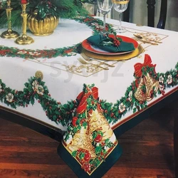 Tovaglia con fiori in stile natalizio Tovaglie rettangolari natalizie per tavoli da cucina Tovaglia impermeabile per tavolo rettangolare