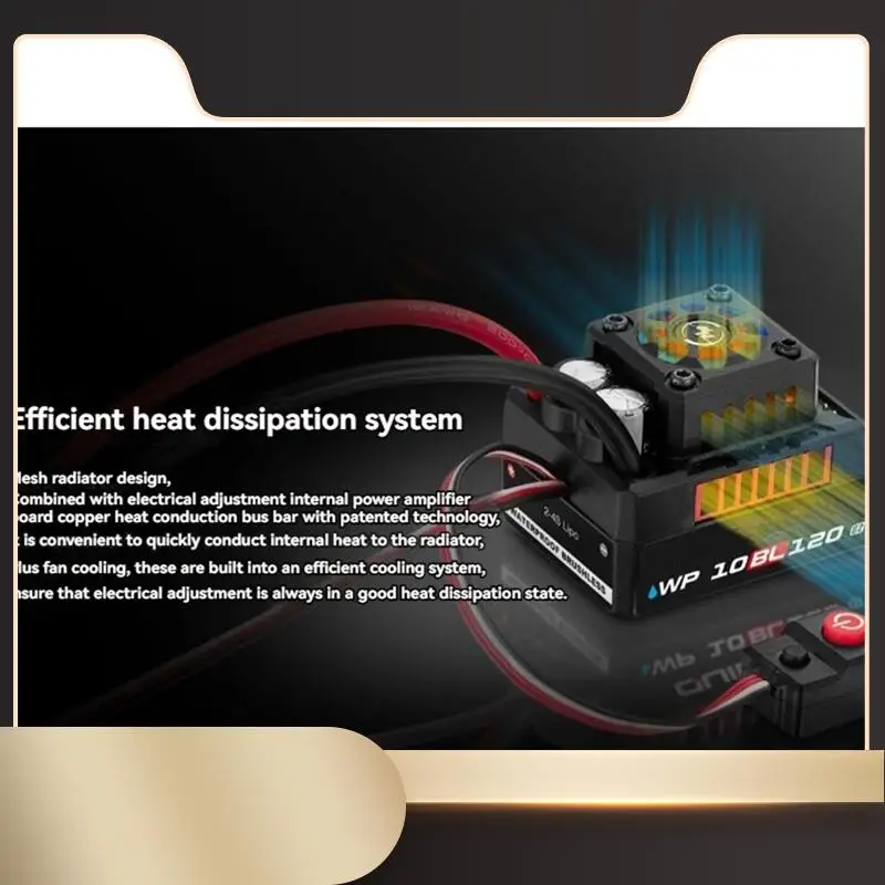 

120A Бесщеточный ESC 3652 2-3S Водонепроницаемый бесщеточный регулятор скорости для 1/10 RC автомобиля 120A Бесщеточный ESC-N36R