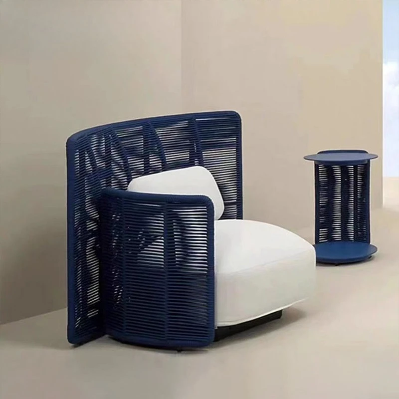 Outdoor rattan sofa combination outdoor courtyard creative villa hotel leisure layout area rattan chair furniture
