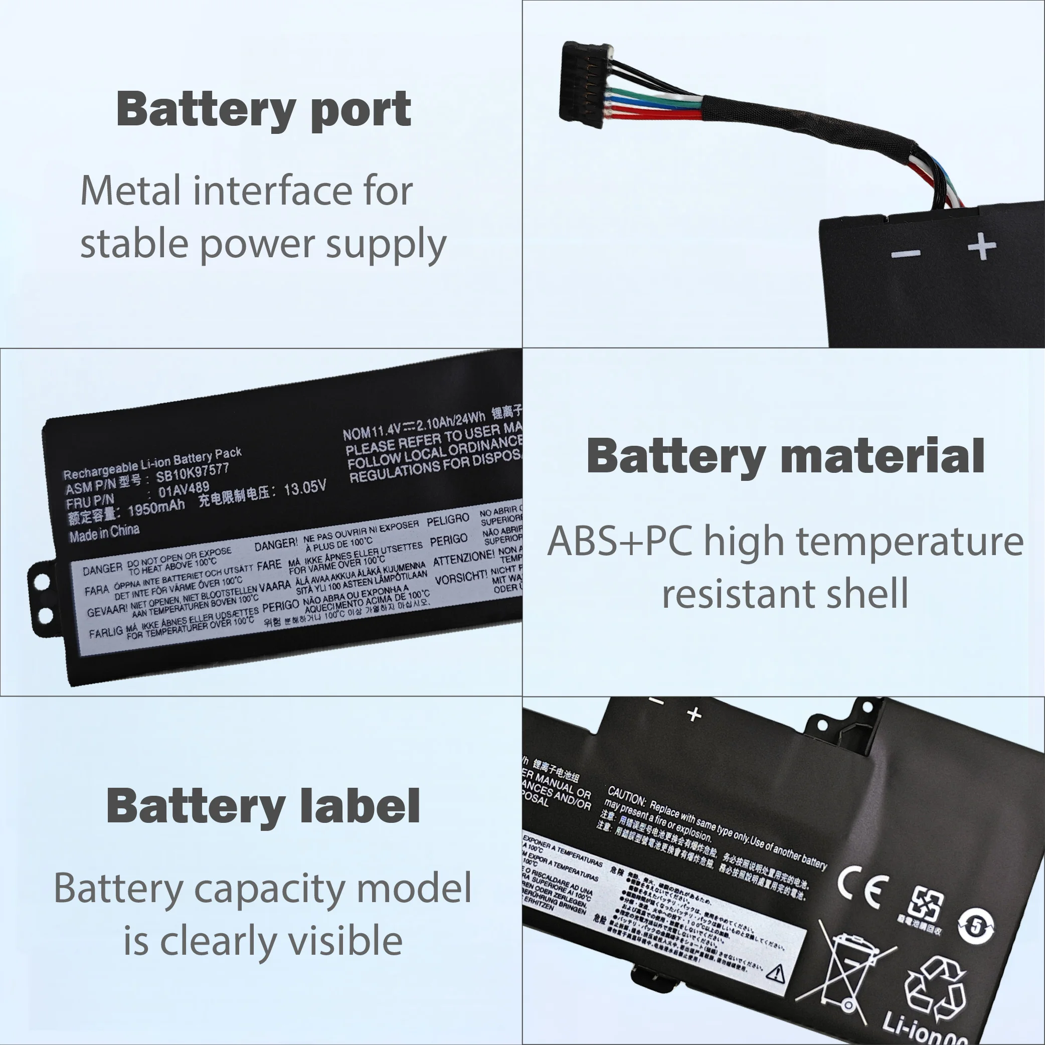 01AV489 11.4V New Laptop Battery For Lenovo ThinkPad T470 T480 A475 A485 TP25 01AV420 01AV421 01AV419 SB10K97576