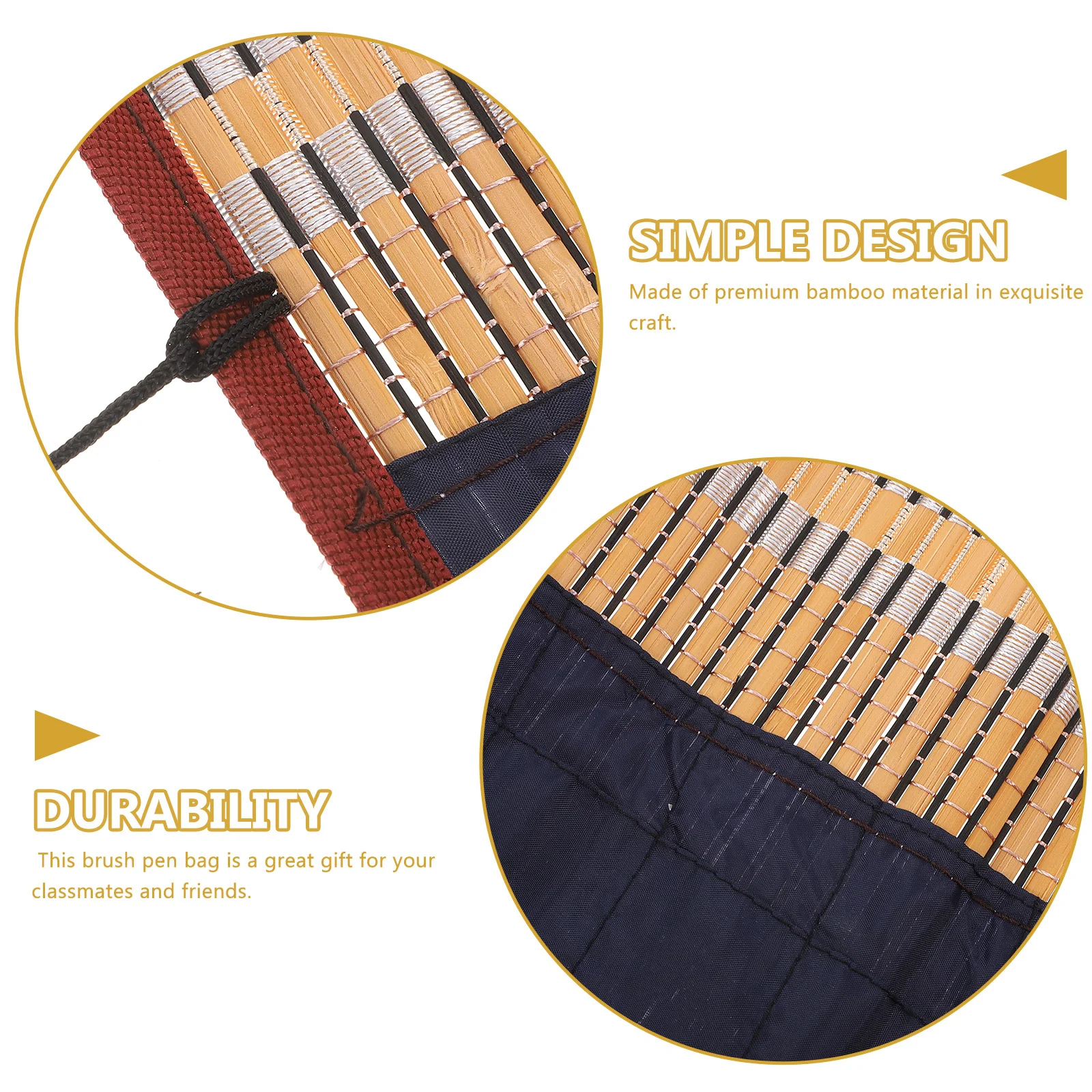 กล่องใส่พู่กันพกพาทำจากไม้ไผ่ 1 ชิ้น ขนาดใหญ่ สำหรับเก็บดินสอและปากกา 8 ช่อง น้ำหนักเบา เหมาะสำหรับการเขียน