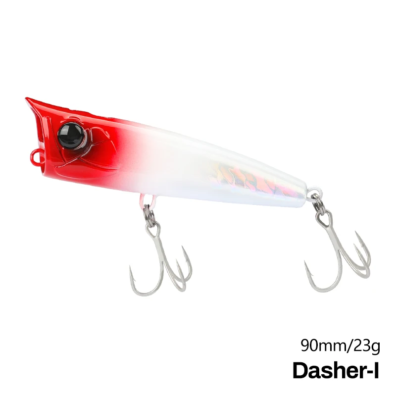 TSURINOYA 90F Topwater Popper Angelköder 90 mm 23 g DASHER Oberfläche schwimmender harter Köder für Salzwasser-Power-Angeln SW-Spielmodell