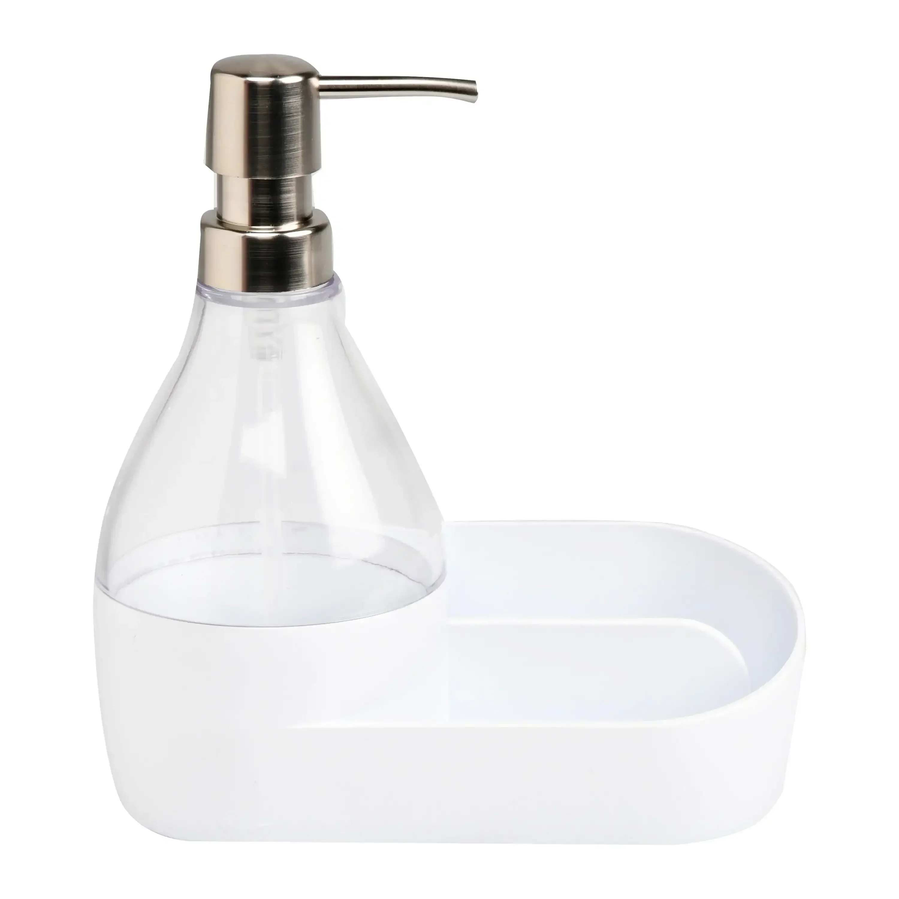 (3 عبوات) مضخة صابون وحامل إسفنجي، موزع صابون مع علبة مدمجة، 17.1 أونصة