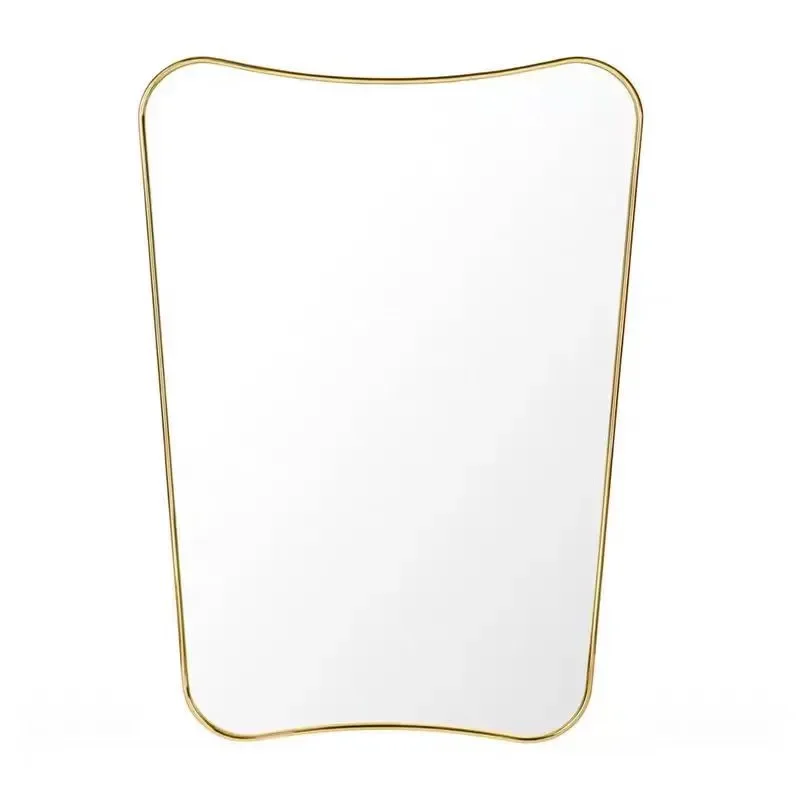 for Gold-plated Stainless Steel Retro Mirror Silver Light Luxury High-end Hotel Entrance Living Room Dining Room Bathroom