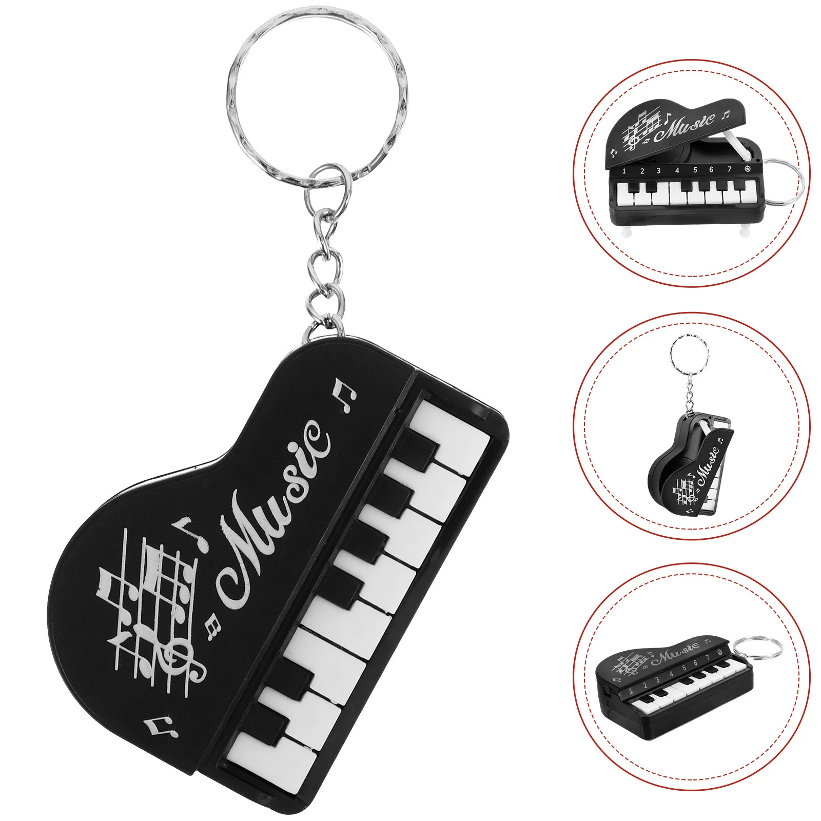 2 Pcs Mini Piano Tiny Toy Plastic Music Keychains for Women Keyboard Toddler Gift Funny Pocket