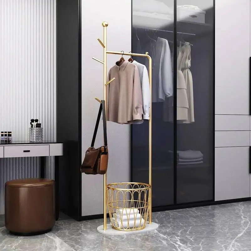 

Storage Stand Clothes Hangers Hall Laundry Rack Bedroom Metal Narrow Coat Racks Hat Modern Style Roupeiro Home Furniture WSW30XP