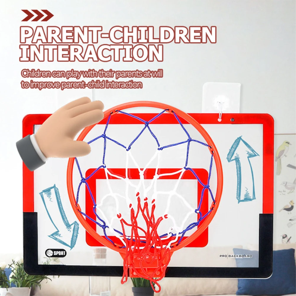 Indoor Basketball Hoop for Children Safety Funny Game Kids Home Exercise Basketball Hoop Set Wall Frame Stand Hanging Backboard