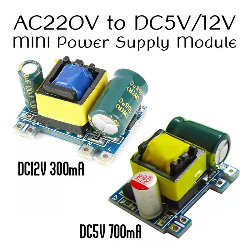 Mini Power Supply Buck Converter Step Down Module, Isolated Switch, AC to DC 5V, 700mA, 12V, 300mA, 3.5W, 220V to DC 5V, 12V