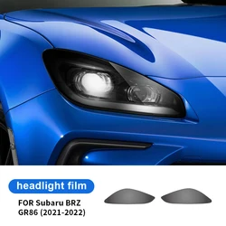 For Subaru BRZ ZD8 Toyota GR86 ZN8 2021 2022 2023 2024 2025 2026 Car Headlight Protection Film Smoke Black TPU Transparent