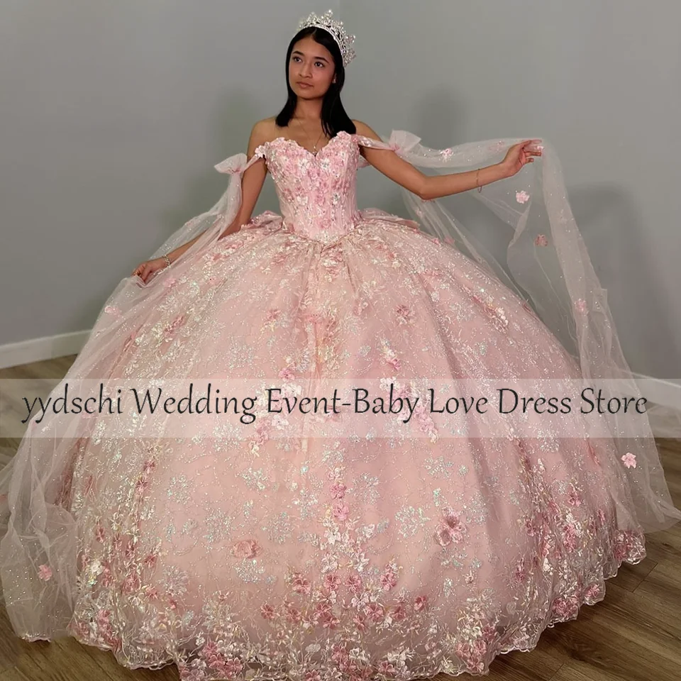 

Quinceanera Dress 2023 Off The Shoulder Beading Appliques mexico corset Ball Gown Birthday Formal Party Gown Robes De Soirée