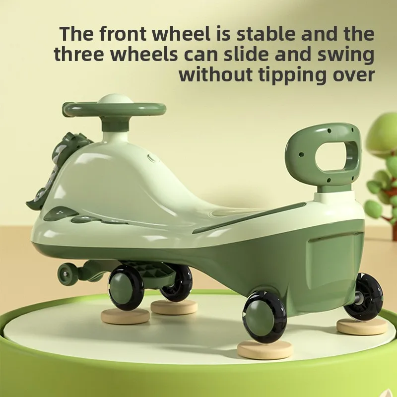 Toddler Twist Car Anti Rollover 360 Swivel Wheels Lights Music Adult Seat Toy Children's Wiggle Car Baby Toy Cars view 4