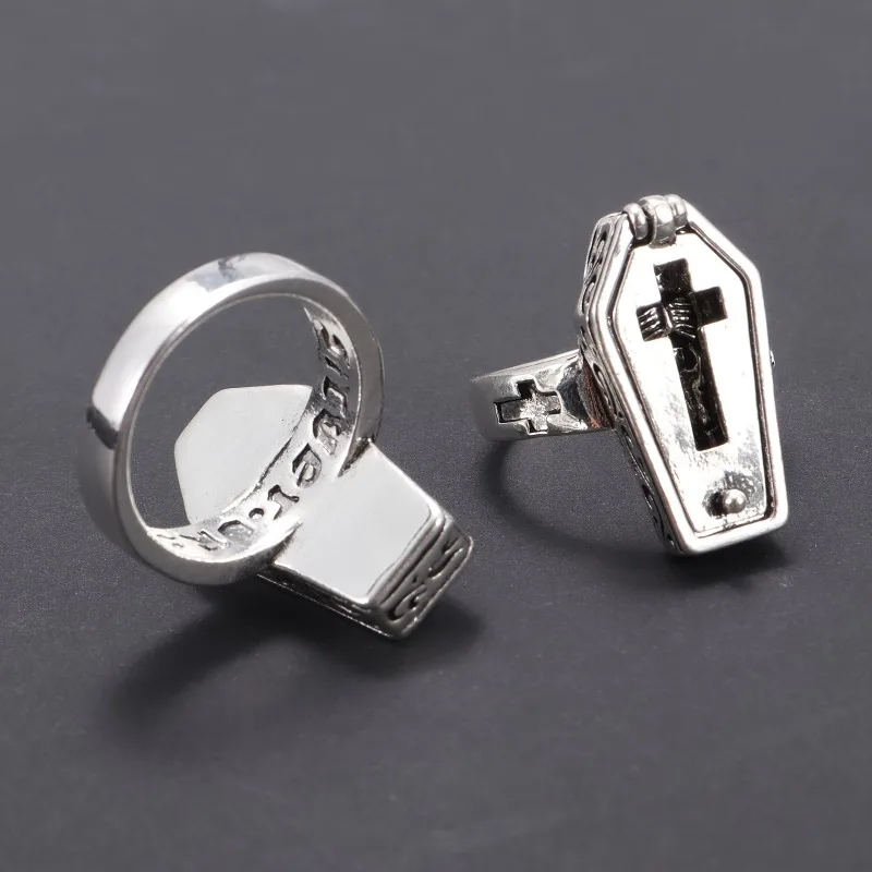 1pc Fashion Street Style Coffin Ring Personality Men Fashion Accessories