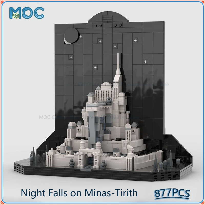 Night Falls on Minas-Tirith Model MOC Building Blocks DIY Assemble Bricks Collection Display Creative Toys Birthday Gifts 363PCS